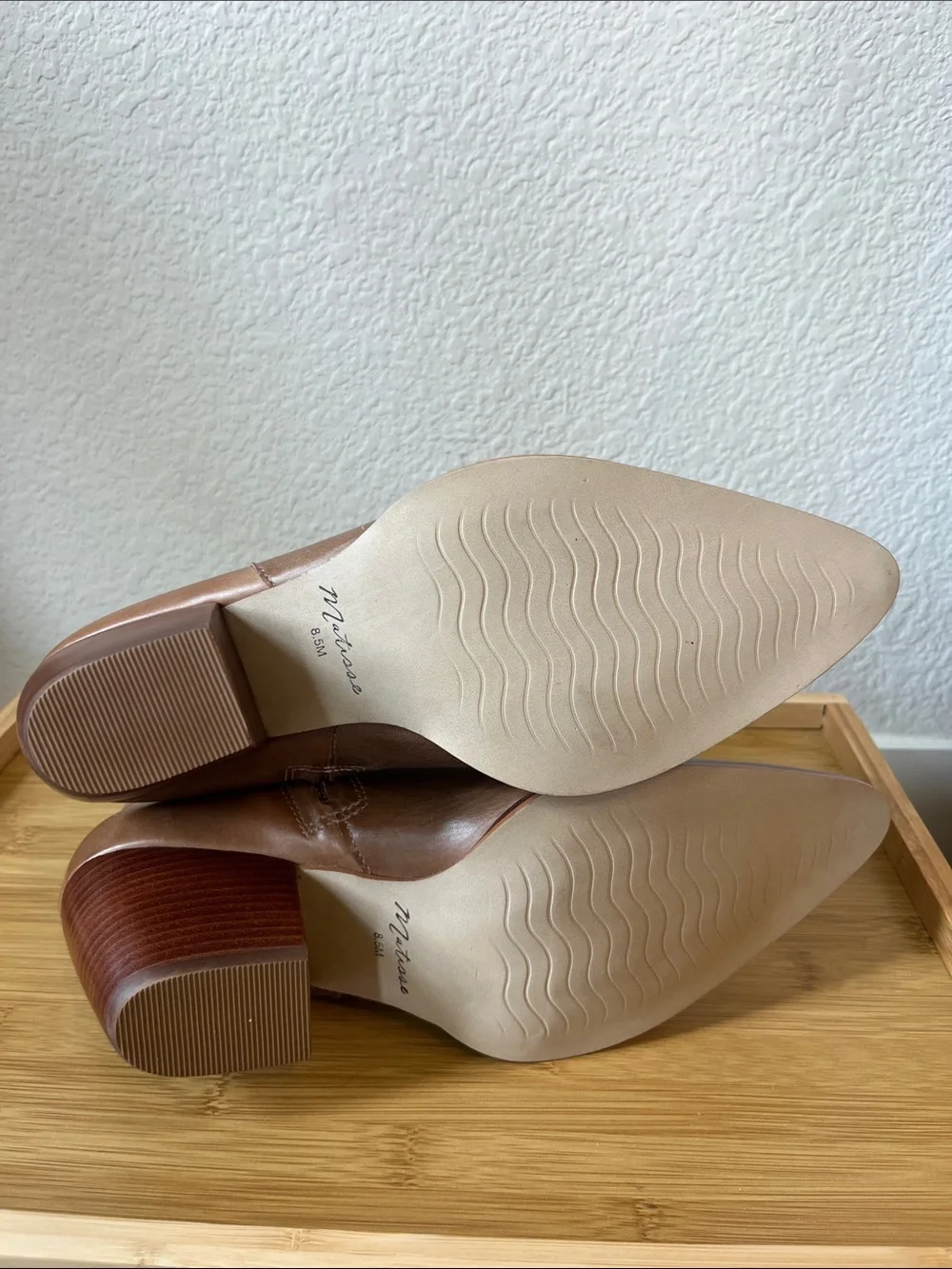 Matisse Tan Caty Pointed-Toe Leather Ankle Booties - Picture 5 of 5